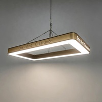 Luminaires suspendus en métal artistiques pour bureaux de vente, présentoirs de modèles et halls d'hôtels ; Éclairage créatif personnalisé en acier inoxydable