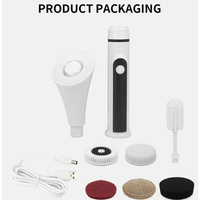 Brosse de nettoyage électrique portative pour la maison, en ABS, rechargeable, batterie 2200 mAh, nettoyeur rotatif certifié CE pour vitres