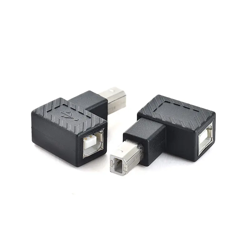 90 Degree USB B Printer Adapter USB 2.0 Type-B Male to Female Up Down Right Left Angle Printing Extension Adapter