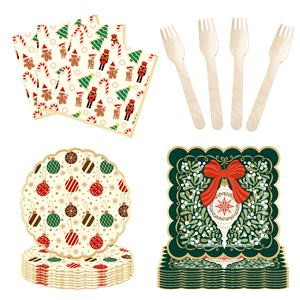 Ensemble de vaisselle de fête de Noël personnalisé DAMAI avec motif de bonbons en forme de casse-noisette, assiettes en papier jetables, gobelets, serviettes, décoration - Product Image 6