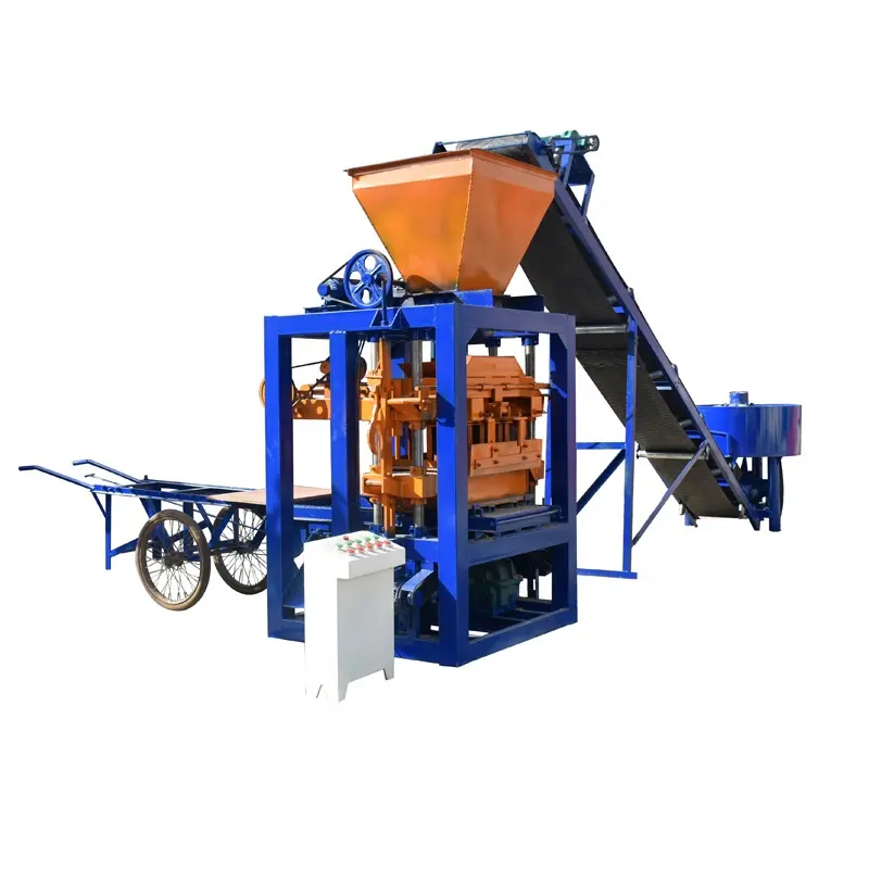 Price of Brick Machine Mobile Small Concrete Hollow Solid Cement Diesel Engine Block Making Machine