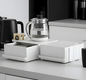 Scatola portaoggetti con divisorio magnetico, organizer <span class=keywords><strong>estraibile</strong></span>, contenitore impilabile per piccoli oggetti per bancone <span class=keywords><strong>cucina</strong></span> e dispensa - Product Image 2