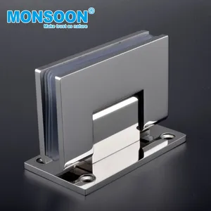 MONSOON hardware stainless steel frameless framed concealed pivot Mirror glass shower door hinge for shower glasses