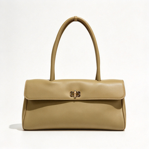 Flap Tote <strong>Bag</strong> with Turnlock PU Leather <strong>Women</strong> Handbag High Quality Factory Wholesale Fashion Lady Accessory Bolsa Mujer <strong>Satchel</strong> - Product Image 2