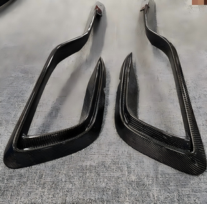 Nuevo Marco de Fibra de Carbono Genuina para Faros Antiniebla Delanteros con Adhesivo de Alerón y Gancho de Remolque para <span class=keywords><strong>BITURBO</strong></span> 2014-2017, Reemplazo Encajable - Product Image 1