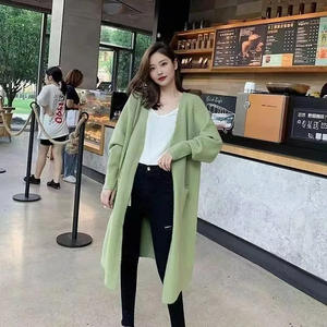 <span class=keywords><strong>Cardigan</strong></span> Lungo Invernale Stile Coreano a Tinta Unita per Donne, Morbido e Ampio in Maglia Casual per Ragazze - Product Image 3