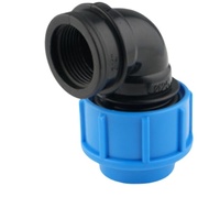 Raccords de compression de tuyaux en HDPE Irriplast Coude fileté femelle Échantillon gratuit Goutte à goutte pour Offre Spéciale d'irrigation de tuyaux d'alimentation en eau