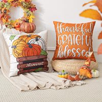 Housses de coussin décoratives d'automne orange ferme personnalisées en gros 18x18 pouces pour chaise-lit