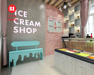 Luxury Stainless Steel Ice Cream Counter | Custom <b>Bar</b> Display for Ice Cream Parlor & Shop Fitting - Product Image 2