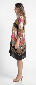Robe longue kaftan africaine en viscose pour femme, tunique ample, poncho kimono, coupe chauve-souris, finition soyeuse, style bohème, pour les vacances et la maison - Product Image 2