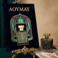 Caja de Perfume Personalizada de Estilo Oriental, Empaque Personalizado con Diseño Tallado, Estampado en Lámina Dorada, Empaque de Regalo Magnético Premium para Fragancias