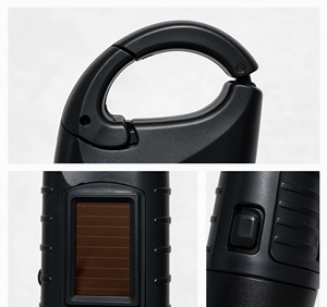 Linterna Solar Portátil con Manivela, Mosquetón, Linterna LED de Emergencia, Impermeable, de Manivela, para Actividades al Aire Libre y Supervivencia - Product Image 6