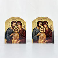 Presse-papiers en cristal K9 en gros, imprimé UV, icône orthodoxe de la Sainte Vierge Marie, cadeau religieux pour souvenir d'église