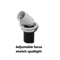 Lampe LED de haute qualité COB 10W 12W encastrée orientable à faisceau réglable Spot rétractable Lumières pliables
