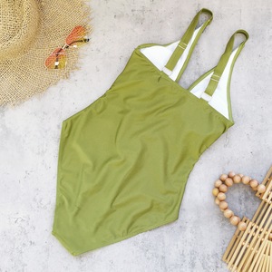 TW 2026 <span class=keywords><strong>Maillot</strong></span> <span class=keywords><strong>de</strong></span> <span class=keywords><strong>bain</strong></span> une pièce personnalisé, nouvelle couleur unie, décolleté en V profond, ajouré, avec jupe <span class=keywords><strong>de</strong></span> <span class=keywords><strong>bain</strong></span>, ensemble deux <span class=keywords><strong>pièces</strong></span> pour femmes - Product Image 2