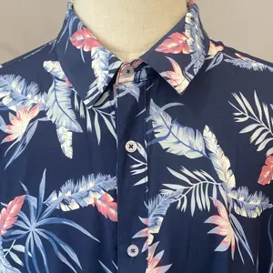 도매 OEM 하이 퀄리티 뜨거운 판매 빠른 건조 여름 해변 휴가 남자의 짧은 소매 하와이 캐주얼 셔츠