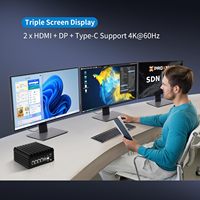 Mini PC CWWK N150 con 4 puertos LAN i226-V de 2.5GbE, 2xHD+DP+Type-C, pantalla 4K, OPNsense, DDR5, sin ventilador, dispositivo de firewall.