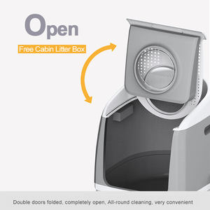 Fabricant OEM ODM écologique, vente en gros, fabrication sur mesure, porte semi-fermée, durable, bon marché, toilette pour animaux de compagnie, litière pour <span class=keywords><strong>chat</strong></span> - Product Image 5