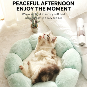 Customized Influencer Ins Wind Cat Dog Universal Cushion Pet Autumn Winter Fleece Thick Round Flower Cat <b>Nest</b> Dog <b>Nest</b> - Product Image 6