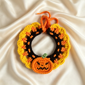 Gorro de punto de algodón hecho a mano para gatos y perros de Halloween, decoraciones de calabaza para el Festival de los Fantasmas - Product Image 6