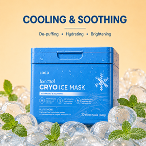 Masque facial Cryo Glace Hydratant et Rafraîchissant pour l'été – Apaise les Coups de Soleil et les Peaux Irritées – Tous Types de Peaux – Marque Privée - Product Image 1