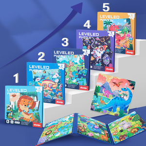 Trẻ Em Montessori Giáo Dục Học Tập Đồ Chơi Tùy Chỉnh 3 Trong 1 Từ Trường Cuốn Sách Bằng Gỗ Jigsaw Câu Đố Cube Cho Trẻ Em Trai Và Cô Gái - Product Image 3