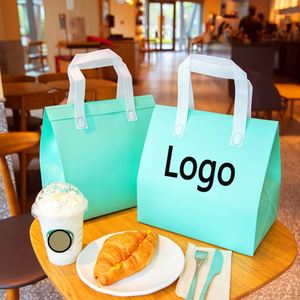 Eco-Friendly PP Non-Woven Waterproof Foldable Portable Cooler Bag Insulated Adhesive Top Closure Take Away New Workmanship - Product Image 1
