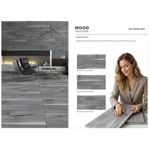 Azulejos de Porcelana con Aspecto de Madera Marrón Rosa, 600x1200mm, Mate, Rústicos, para Piso y Pared - Product Image 3