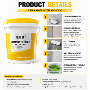 Agente Intermediario para Paredes de 20 KG, Imprimación para Superficies de Hormigón y Ladrillo, Fuerte Adhesión, Fácil Aplicación - Product Image 4