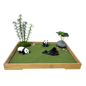 Kit de Jardín <span class=keywords><strong>Zen</strong></span> de Arena Miniatura Personalizado al por Mayor, Diseño <span class=keywords><strong>Japon</strong></span>és de Panda, para Decoración de Escritorio en Casa u Oficina - Product Image 1