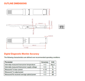 Module émetteur-récepteur optique GOXQ28 13100G LR4 1310nm 10KM Connecteur LC Solution réseau fibre optique monomode - Product Image 4