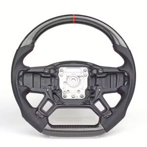 Volante de Fibra de Carbono Forjado de Fondo Plano para Land Rover Discovery 5 <span class=keywords><strong>Defender</strong></span> 2016 2017 2018 2019 2020 2021 <span class=keywords><strong>2022</strong></span> 2023 2024 - Product Image 5