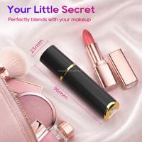 Vibrateur discret en forme de rouge à lèvres pour femmes, 10 modes de succion pour clitoris, jouet sexuel pour adultes, vibrateur rechargeable noir en forme de balle