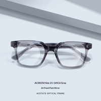MS 002 Monture optique élégante pour femme en acétate, forme carrée géométrique, avec branches minimalistes, artisanat de qualité supérieure
