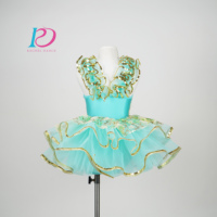 Robes de danse scintillantes pour filles, enfants, ballet, spectacle, costumes de spectacle, spandex/nylon en stock