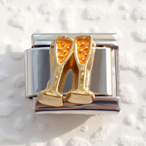 2025 bricolage personnalisé 304 acier inoxydable italien bébé poussette Bus taureau infirmière chapeau série Bracelet à breloques 9mm * 10mm Module - Product Image 6