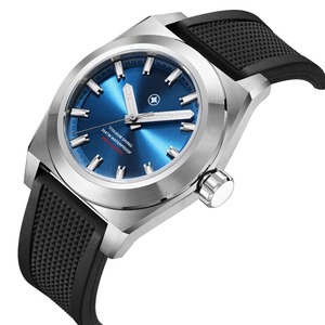 Montre à quartz en titane de qualité pour hommes d'affaires, mouvement SEIKO, bracelet en caoutchouc, cadran à aiguilles, résistance à l'eau 20 BAR, verre saphir - Product Image 2