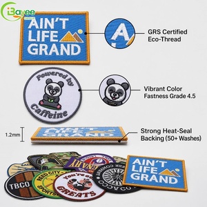 Rich Design Options Eco Friendly Custom Embroidered Patch Badges Wholesale Iron on Patches for Denim Jacket Hoodies T-shirt - Product Image 2