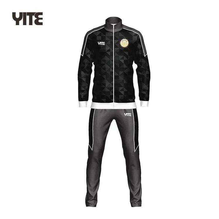 Tuta all'ingrosso Design personalizzato Sport sublimato giacca da allenamento unisex pianura slim fit set maglie tuta
