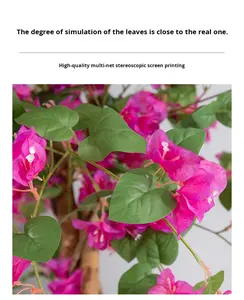 Árbol de buganvillas artificial grande resistente a los rayos UV para interiores, decoración verde simulada de pie para sala de estar gratis - Product Image 6