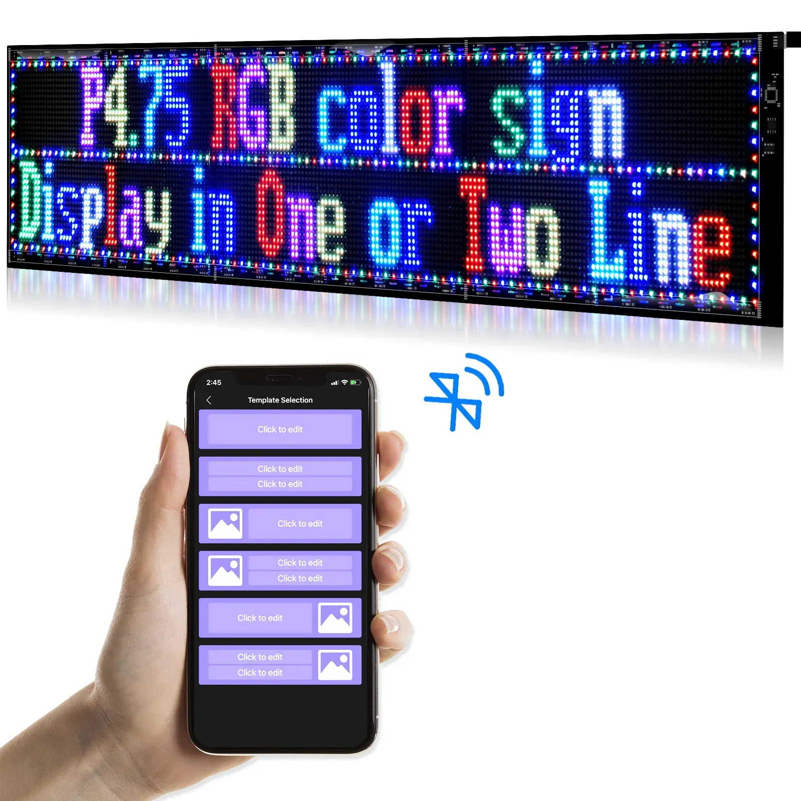 Renkli esnek ekran cilt kiti kavisli yumuşak tahta haddeleme özel led reklam ekranı giyim çantası haddeleme parlak işareti için