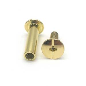 M5 Chicago ràng buộc vít cho trang trí và sửa chữa Da Craft vành đai Túi Giày PURSE bookbinding Brass Chicago bu lông - Product Image 1