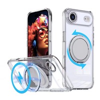 En gros Offre Spéciale Nouveau Mat Transparent Magnétique 360 Support Rotatif Anti-Chute Téléphone Cas pour iPhone 17 Air 17 16 15 14 Pro Max