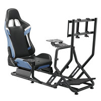 LRS09-BS03 Premium Game Seat Car Gaming Driving Simulator Racing Simulator Cockpit avec support de moniteur unique