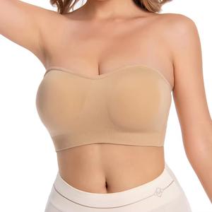 Sujetador sin tirantes LUOYI de fábrica, sin costuras, antideslizante, <span class=keywords><strong>talla</strong></span> grande, bralette de alta calidad para uso diario de chicas con busto grande. - Product Image 1