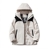 Veste de travail imperméable en coton pour homme, coupe ample, à capuche, rembourrée et coupe-vent