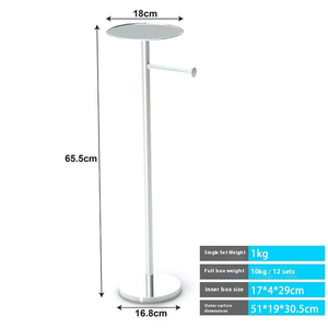 Wholesale <b>Bathroom</b> Paper Roll Holder Freestanding Toilet Stand with <b>Shelf</b> for Phones <b>Small</b> Objects - Product Image 4
