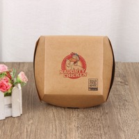 Confezioni Personalizzate in Carta Kraft per Fast Food con Goffratura per Hamburger, Patatine Fritte, Pollo Arrosto - Biodegradabili