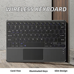 78 phím mỏng ABS di động có thể sạc lại không dây Touchpad BT 5.0 bàn phím cho <span class=keywords><strong>10</strong></span> inch máy tính bảng iPad <span class=keywords><strong>10</strong></span>.9 điện thoại thông minh - Product Image 2