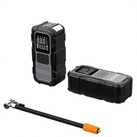 Compresseur d'air portable pour voiture, démarreur d'urgence, démarreur de voiture tout-en-un, gonfleur de pneus sans fil avec affichage numérique, en matériau ABS